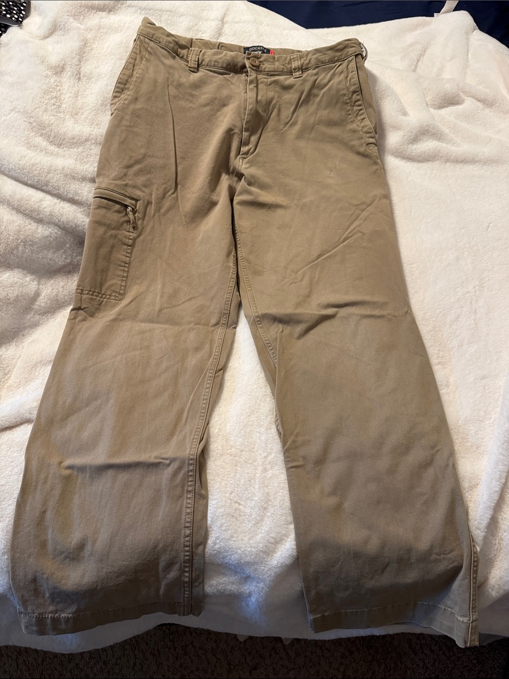 Dockers Men's 32/32 Tan Cargo Pants with Side Pocket